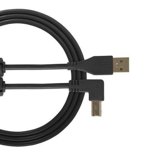 USB 2.0 A-B Black Angle 2M