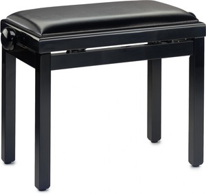 כיסא פסנתר בצבע שחור מבריק Stagg PB39 BKP SBK