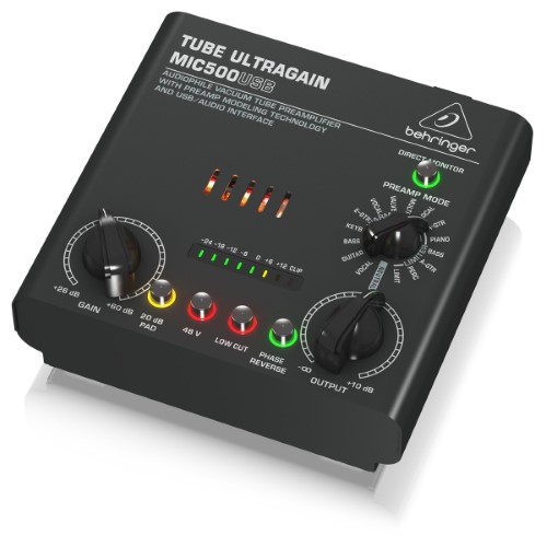 קדם מגבר Behringer MIC500USB 2 קדם מגבר Behringer MIC500USB