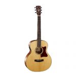 גיטרה אקוסטית מוגברת Cort Little CJ Walnut