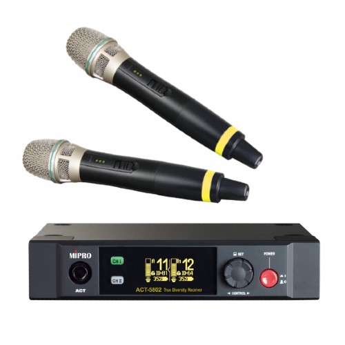 זוג מיקרופונים אלחוטיים Mipro ACT-5802