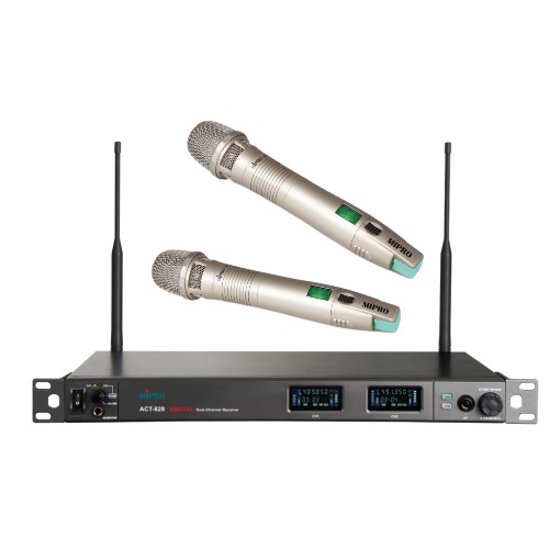 זוג מיקרופונים אלחוטיים Mipro ACT-828