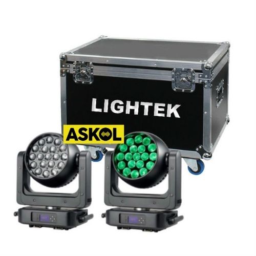 זוג פנסים חכמים Lightek LED Moving Wash 4in1 19x25W