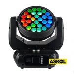 פנס זום לד Lightek LED ZOOM 28x10W RGBW
