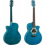 גיטרה אקוסטית מוגברת Luna Fauna Dragonfly Quilt Maple A/E