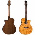 גיטרה אקוסטית מוגברת Luna Gypsy Quilt Ash A/E Gloss Natural
