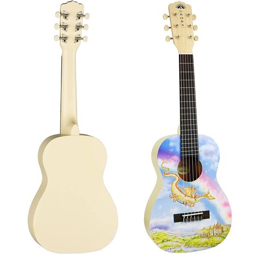 גיטרה קלאסית Luna Aurora 1/2 Nylon Acoustic Guitar Dragon