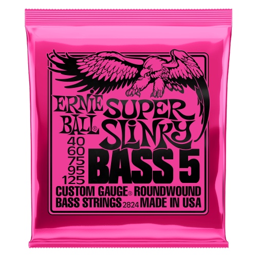 סט מיתרים לבס Ernie Ball Super Slinky Nickel Wound 5-String 40-125