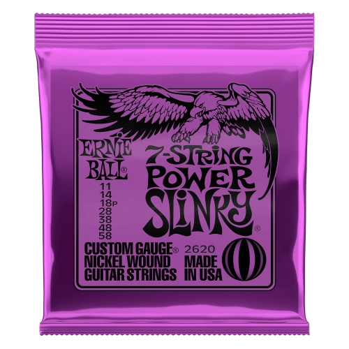 סט מיתרים לחשמלית Ernie Ball 7-String Power Slinky Nickel Wound 11-58