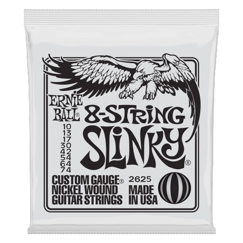 סט מיתרים לחשמלית Ernie Ball 8-String Slinky Nickel Wound 10-74