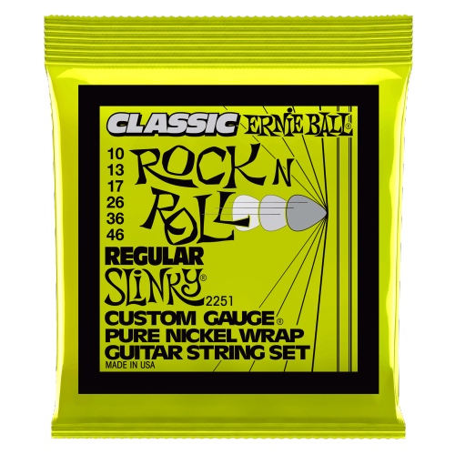 סט מיתרים לחשמלית Ernie Ball Classic Rock N Roll Regular Slinky 10-46