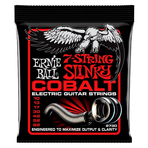 סט מיתרים לחשמלית Ernie Ball Cobalt 7-String Skinny Top Heavy Bottom Slinky 10-62