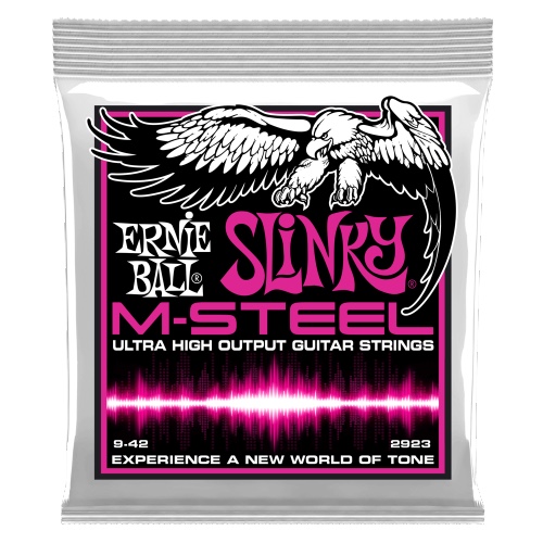 סט מיתרים לחשמלית Ernie Ball M-Steel Super Slinky 9-42