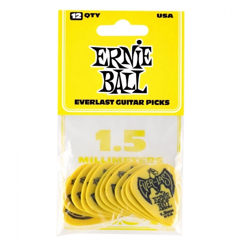 סט מפרטים Ernie Ball Yellow Everlast 1.5mm 12-Pack
