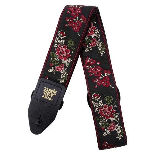 רצועה לגיטרה Ernie Ball Black Rose Jacquard