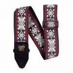 רצועה לגיטרה Ernie Ball Blackjack Red Jacquard