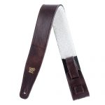 רצועה לגיטרה Ernie Ball Italian Leather Strap With Fur Padding Chestnut