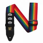 רצועה לגיטרה עם אחסון מפרטים Ernie Ball Pickholder Rainbow