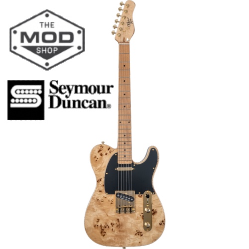 גיטרה חשמלית Michael Kelly Mod Shop 50 Duncan Natural Burl