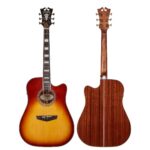 גיטרה אקוסטית מוגברת D'Angelico Premier Bowery Iced Tea Burst