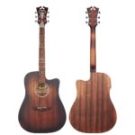 גיטרה אקוסטית מוגברת D'Angelico Premier Bowery LS Aged Mahogany