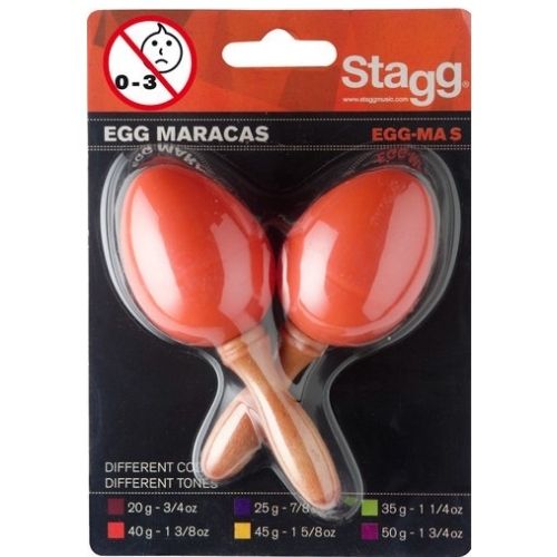 זוג ביצי מרקס מפלסטיק בצבע אדום Stagg EGG-MA SOR