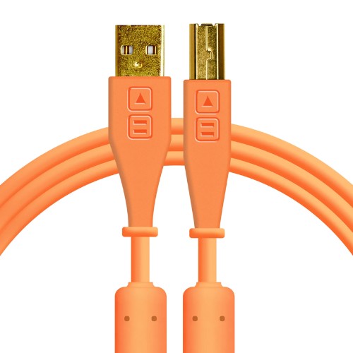 USB-A to B Neon Orange