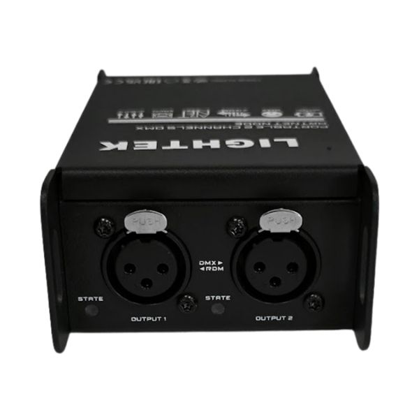 ממיר Artnet לDMX נטען ל- 2 יציאות, תומך בRDM וsACN דגם Lightek ARTNET 2 (3)