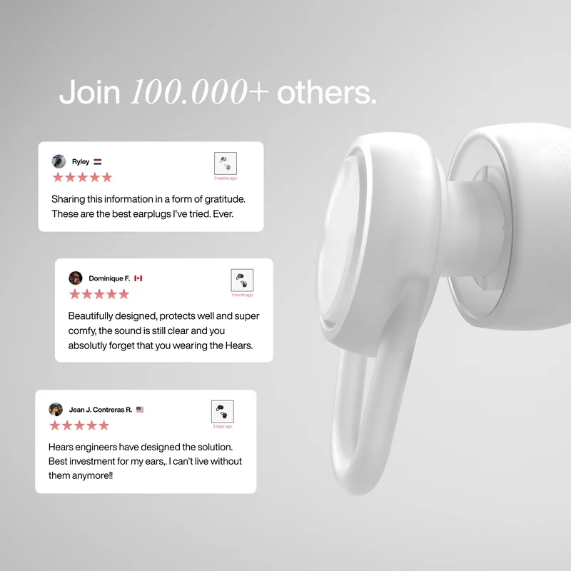 אטמי אוזניים Hears Plus Clear Glass (4)