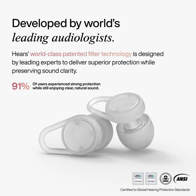 אטמי אוזניים Hears Plus Clear Glass (5)