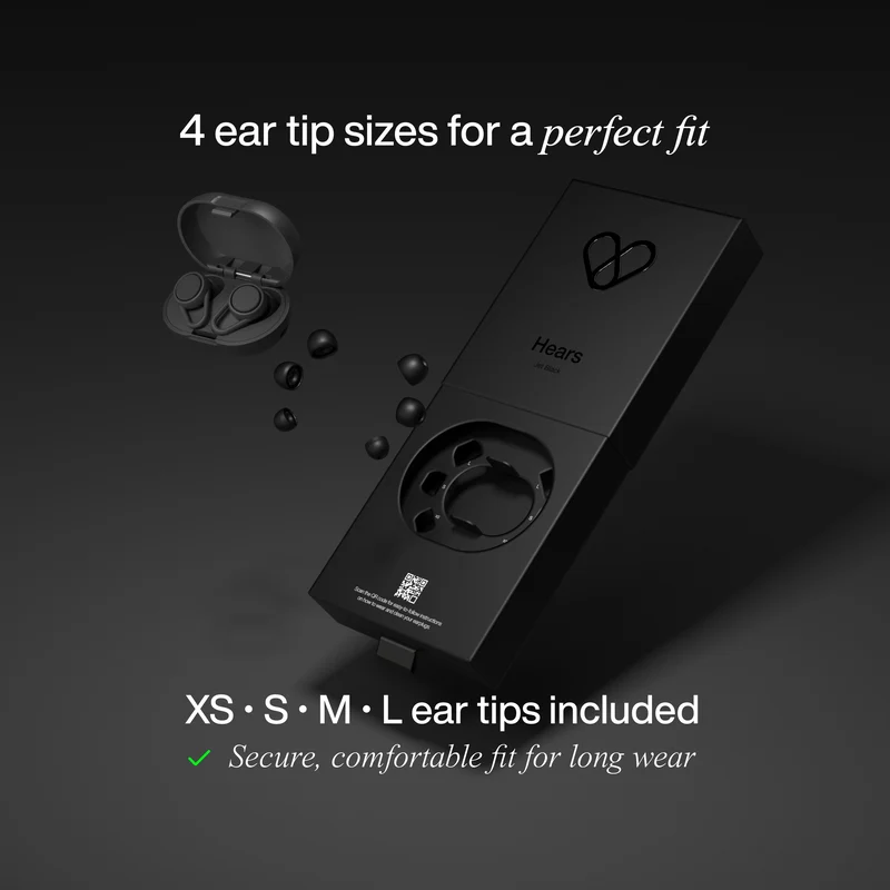אטמי אוזניים Hears Plus Jet Black (6)