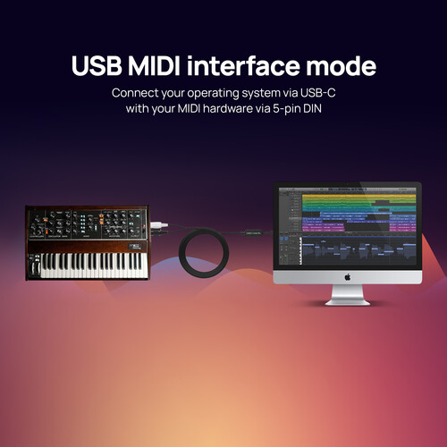 כבל וממשק MIDI חכם CME C2MIDI Pro USB-C 5
