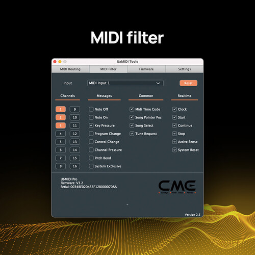 ממשק MIDI מקצועי CME U6MIDI Pro 12