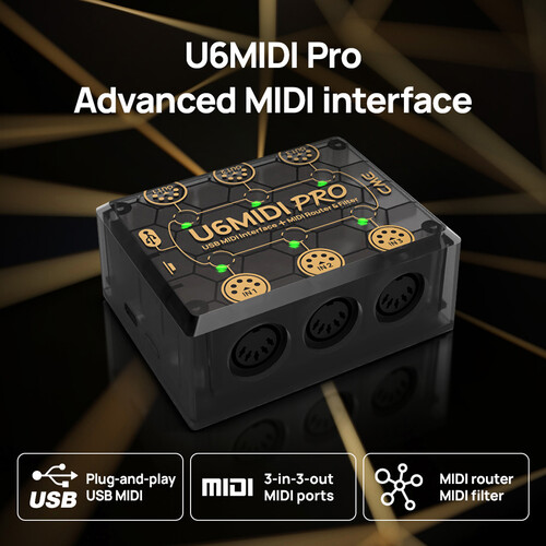ממשק MIDI מקצועי CME U6MIDI Pro 4