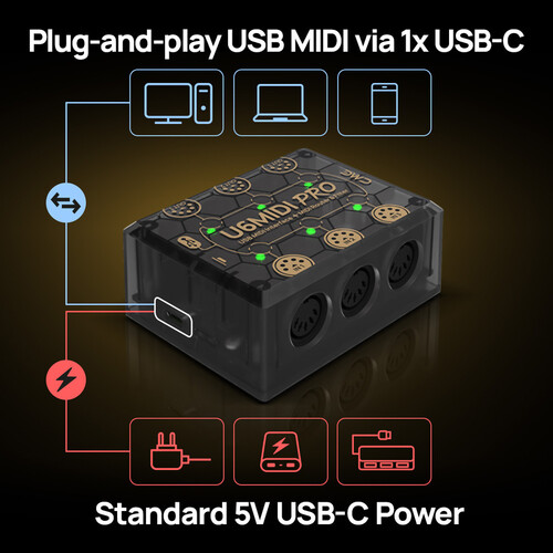 ממשק MIDI מקצועי CME U6MIDI Pro 9