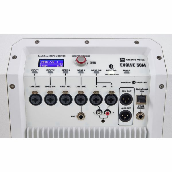 קולונה מוגברת משולבת מיקסר בצבע לבן Electro Voice EVOLVE 50M-KW 4